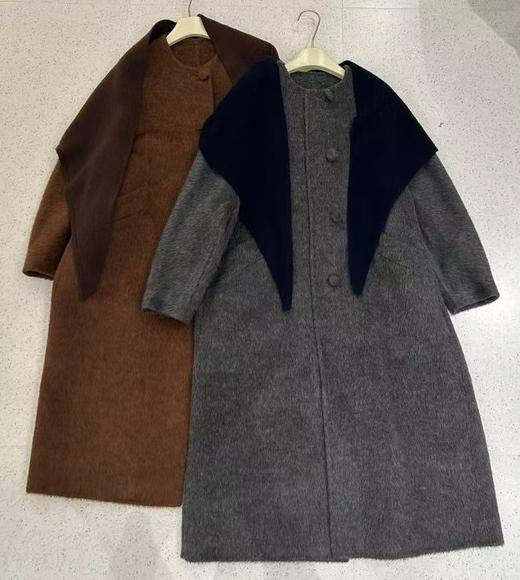 【门店同款】ENJOY冬季韩系针织披肩长款大衣 167595376 商品图0