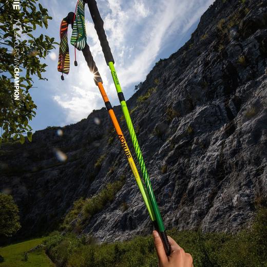 奥尼捷超轻碳素彩色折叠登山杖跑步手杖越野跑爬山徒步装备行山杖E4204-D 商品图3