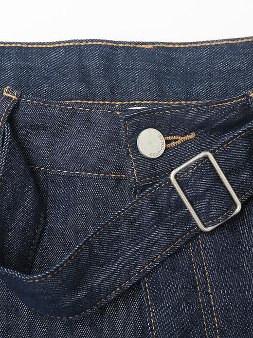 2026 夏季新款高腰阔腿牛仔裤女 复古深蓝垂感显瘦 小个子通勤百搭带腰带拖地裤 商品图2