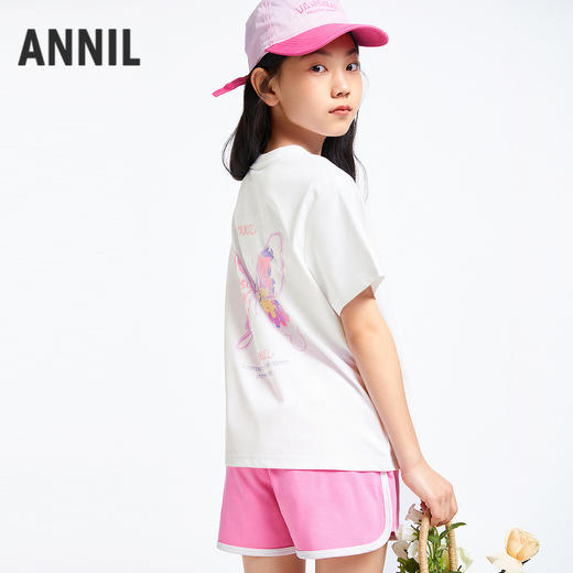 女童圆领短袖针织衫夏季新款安奈儿童装EG621828 商品图2