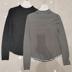 【门店同款】ENJOY冬季韩系条纹立领打底 167744685
