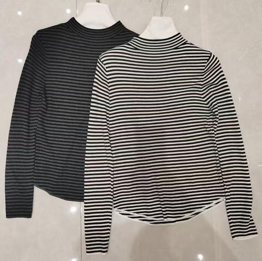 【门店同款】ENJOY冬季韩系条纹立领打底 167744685 商品图0