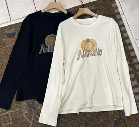 【门店同款】ENJOY冬季豹纹字母南瓜长袖T 167394259