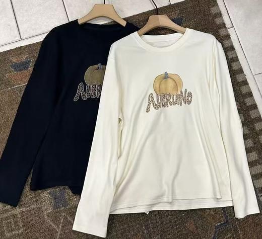 【门店同款】ENJOY冬季豹纹字母南瓜长袖T 167394259 商品图0