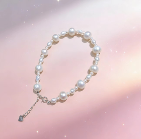 大小珠错落 8mm+4mm淡水珍珠手链 灵动日常 不撞款 [发：41]