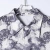 SDSA男装2026新款高贵轻奢水墨玫瑰满印短袖衬宽松落肩休闲上衣 商品缩略图1