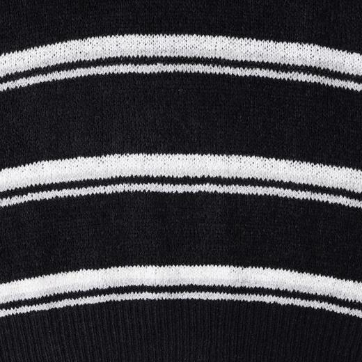 SDSA男装2026新款高贵轻奢慵懒风条纹肌理感针织翻领短袖T恤百搭 商品图3