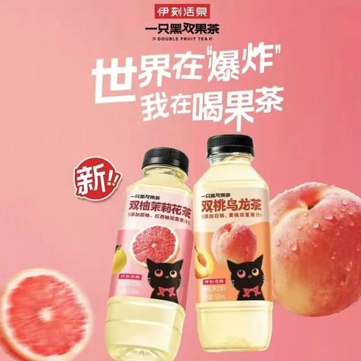 伊刻活泉果味茶饮料双柚茉莉花茶/双桃乌龙茶 500ml/瓶 商品图2