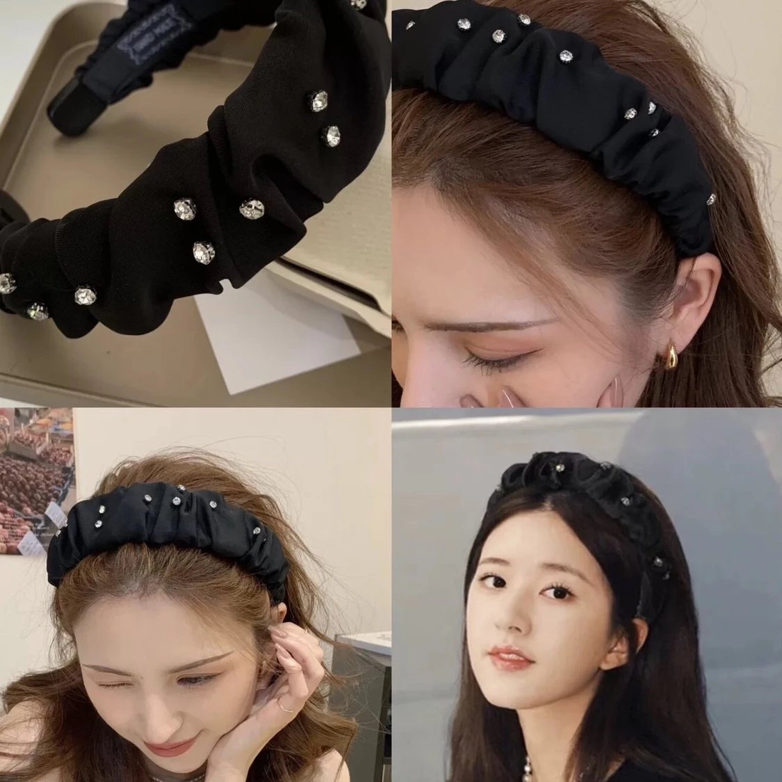 精品礼盒+礼袋！APM摩登奢钻褶皱水晶发箍  26Y04017-