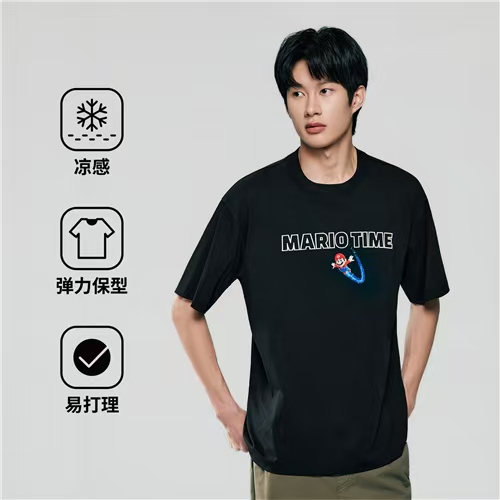 佐丹奴男装【超级马力欧兄弟联名款】索罗娜印花短袖T恤衫01096370