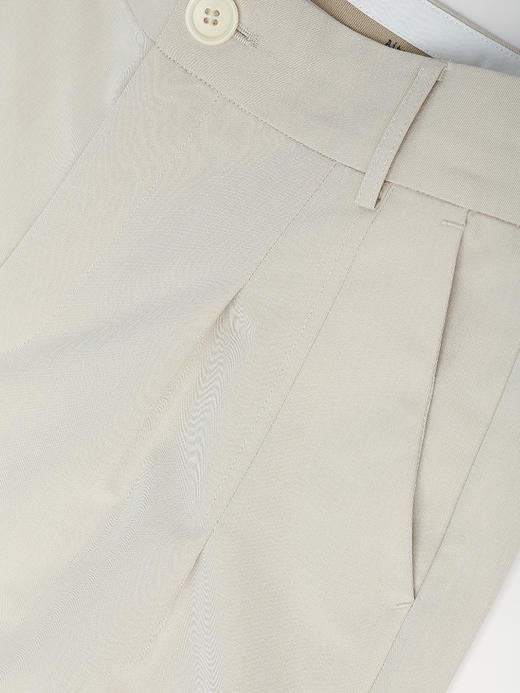 韩系慵懒风米白色高腰阔腿西装裤女 垂感显瘦直筒休闲裤 小个子通勤百搭拖地裤 商品图3