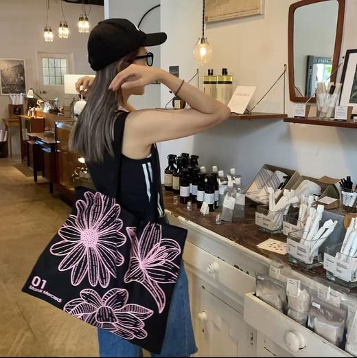 纯元！出韩国订单！Mardi雏菊复古印花帆布包 单肩包！ 商品图3