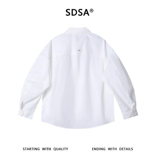 SDSA男装2026新款高贵轻奢韩系纯色双层领宽松长袖衬衫百搭痞帅 商品图4