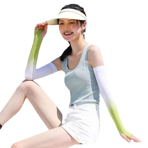 【16.9元2双】防晒袖套渐变色冰袖夏季防紫外线冰丝手袖女薄款护臂运动手臂套袖 商品图4