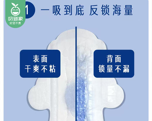 她研社深藏BLUE棉柔卫生巾（夜用）/2包（每包290mm*6片）赠同款试用装4片 商品图1