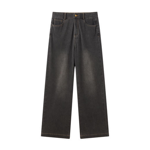 谜底直筒牛仔裤长裤2026年夏季新品质感黑牛百搭显瘦女262MJ0482 商品图4