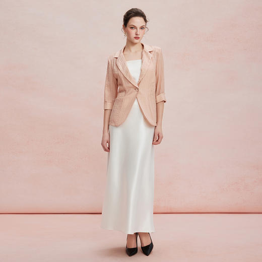 RF101斯尔丽26新款七分袖收腰通勤遮肉显瘦透气外套 商品图11