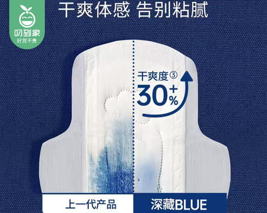 她研社深藏BLUE棉柔卫生巾（夜用）/2包（每包360mm*5片）赠送同款试用装4片限用日期：29年1月 商品图2
