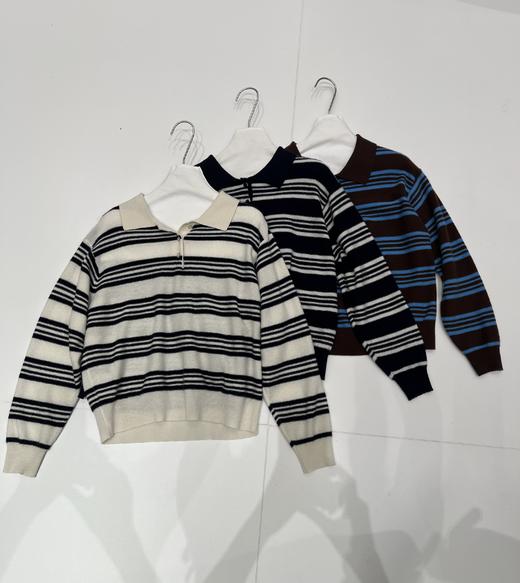 【门店同款】ENJOY秋季复古回潮条纹针织 165943947 商品图0