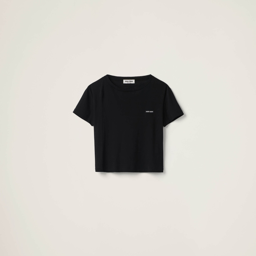 MIU-T 徽标黑色短袖