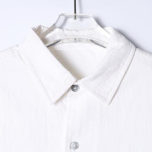 SDSA男装2026新款高贵轻奢潮牌极简风基础款弧形下摆宽松短袖衬衫 商品图1