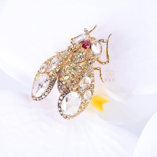 【携光而行】黄宝石飞蛾胸针金G2603110 商品图7