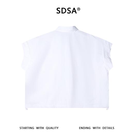 SDSA男装2026新款高贵轻奢无袖阔版扣领衬衫宽松落肩休闲上衣 商品图4