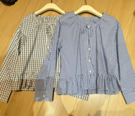 【门店同款】ENJOY春季韩系格纹上衣 161849128