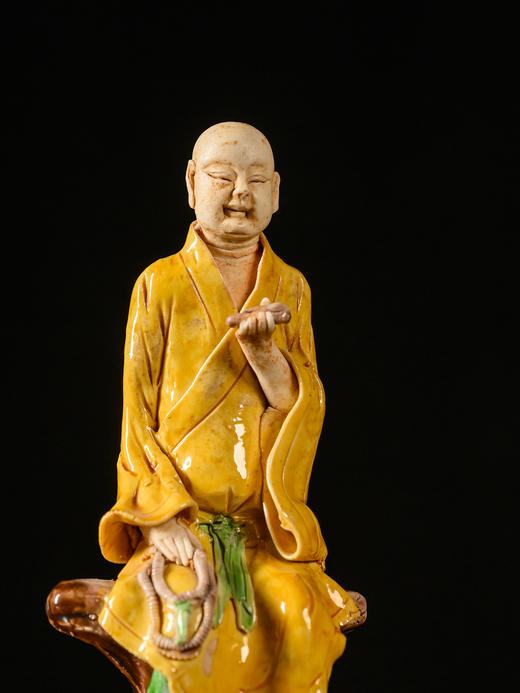 清	素三彩罗汉人物像 商品图2