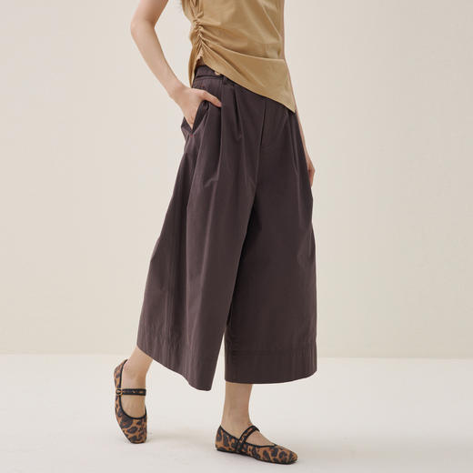 谜底阔腿裤九分裤2026年夏季新品棉质透气松弛感裙裤女262MK0464 商品图1