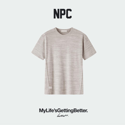 NPC潮牌CleanFit极简穿搭圆领短袖T恤亲肤云感糯米绒夏季NP62TE08 商品图1