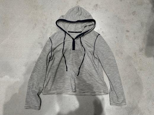 【门店同款】ENJOY秋季条纹连帽长袖T 166145189 商品图0