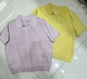 【门店同款】ENJOY夏季冰丝翻领针织衫 163243429