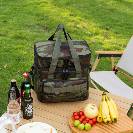  户外迷彩保温包  大容量小身材  户外野餐包手提保温箱 保温袋保冷保鲜露营包 商品图1