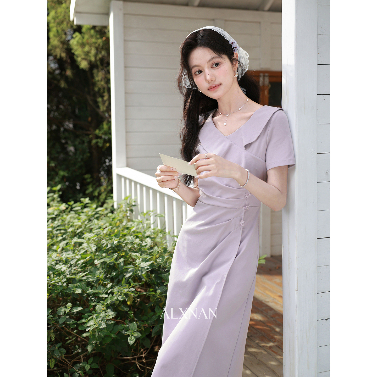 鹿向南【0331/20:00新品前1小时5折限量100件】紫色连衣裙