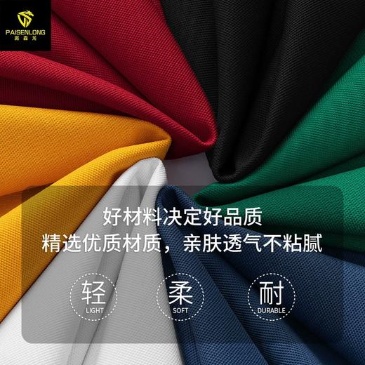 派森龙夏丝光双面珠地短袖男士polo衫商务休闲刺绣纯色翻领男POLO 商品图3