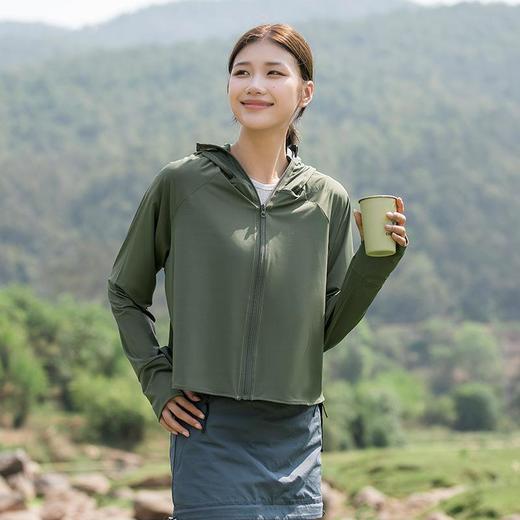 海诺尚品原纱防晒衣女夏季黑胶帽檐户外防紫外线冰丝防晒服披肩皮肤衣★娃娃优选 商品图2