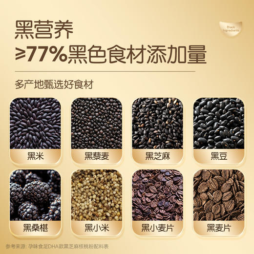 【品牌直发】孕味食足孕妇可吃DHA黑芝麻糊核桃代餐粉饱腹无添加蔗糖营养早餐 商品图8