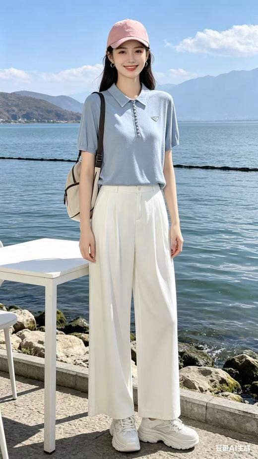 687203天丝亚麻Polo领T 商品图6