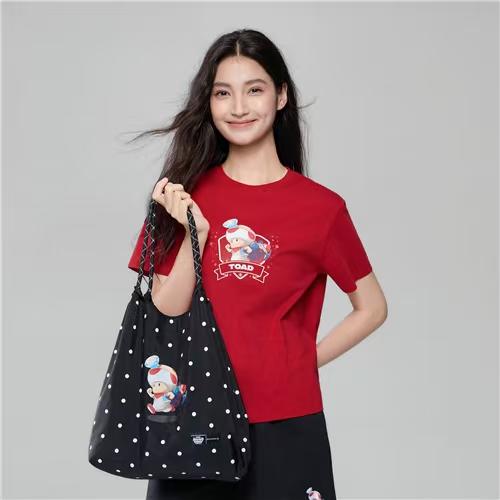 佐丹奴【超级马力欧兄弟联名款】波点印花托特包05446050 商品图1