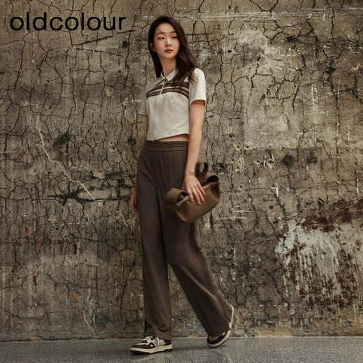 oldcolour夏季新品修身显瘦设计感气质百搭短袖T恤Q290202A1 商品图3