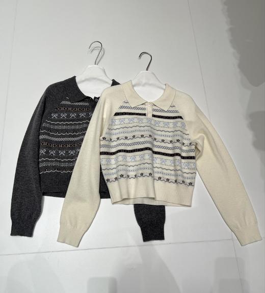 【门店同款】ENJOY秋季岛风翻领羊毛衫 165943891 商品图0