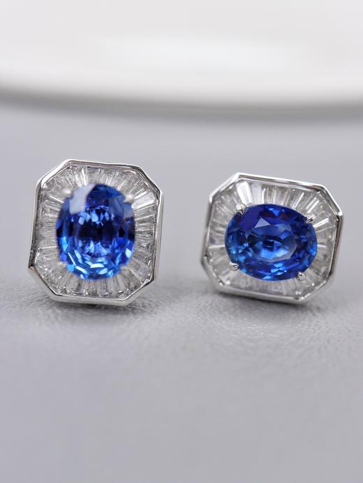 1.75ct蓝宝石耳钉 商品图0