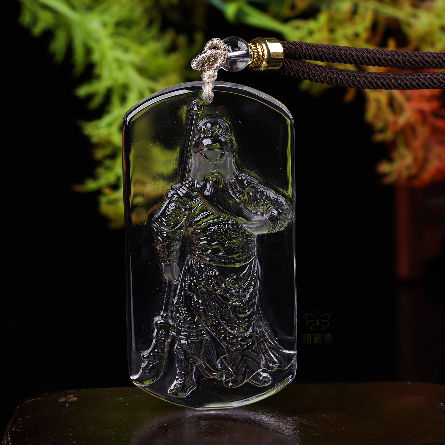 【忠义】白水晶关公坠ZX2603072