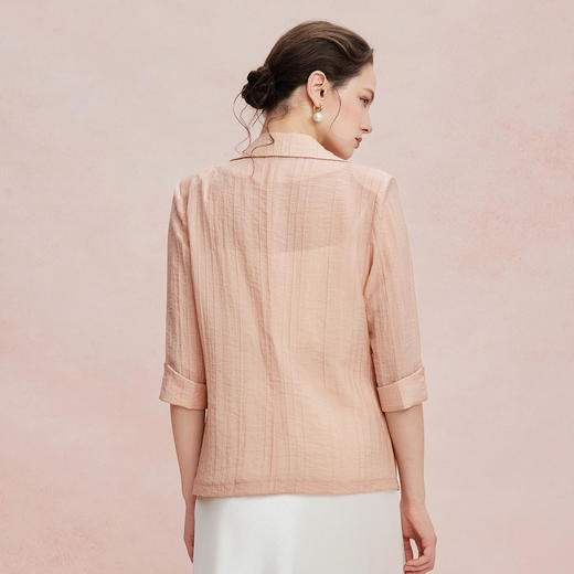 RF101斯尔丽26新款七分袖收腰通勤遮肉显瘦透气外套 商品图9