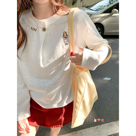 <曾小咸推荐>4.4现货秒杀 ！微信超特价！韩系刺绣打底衫 日常139.99 立减80 秒杀59.99！！ 商品图1