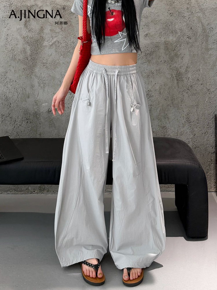 【懒人神裤】阿菁娜宽松速干防晒工装裤F31C210037