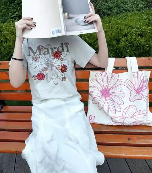 纯元！出韩国订单！Mardi雏菊复古印花帆布包 单肩包！ 商品图11