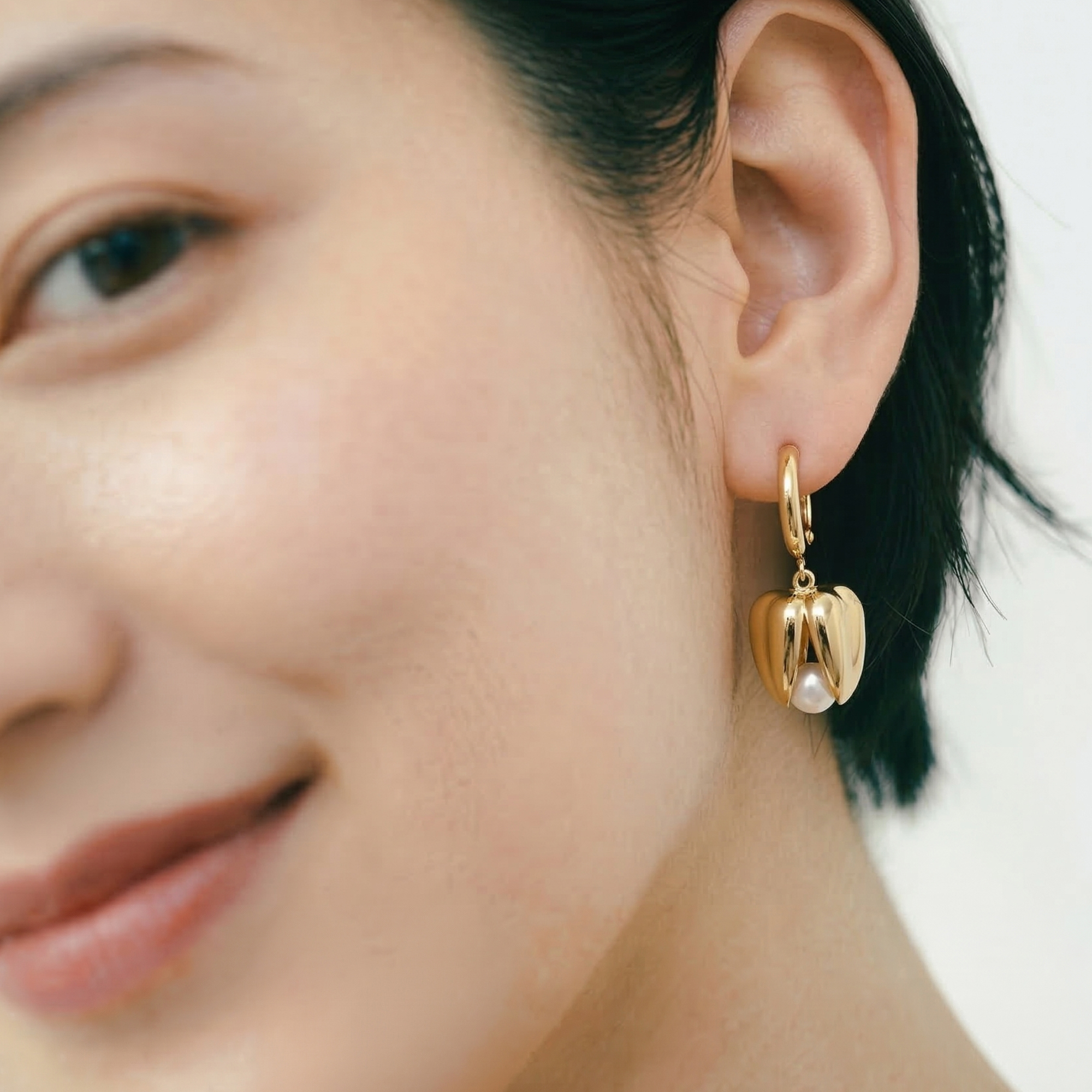 含晖·一年果实系列-开心果耳坠