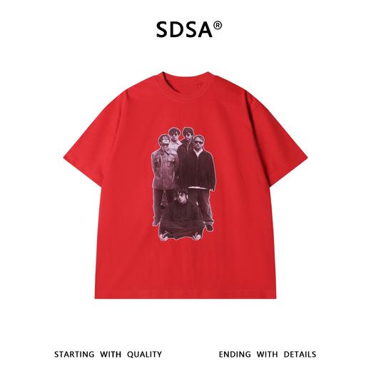 SDSA男装2026新款高贵轻奢街头嘻哈人像印花设计圆领短袖T恤百搭 商品图0